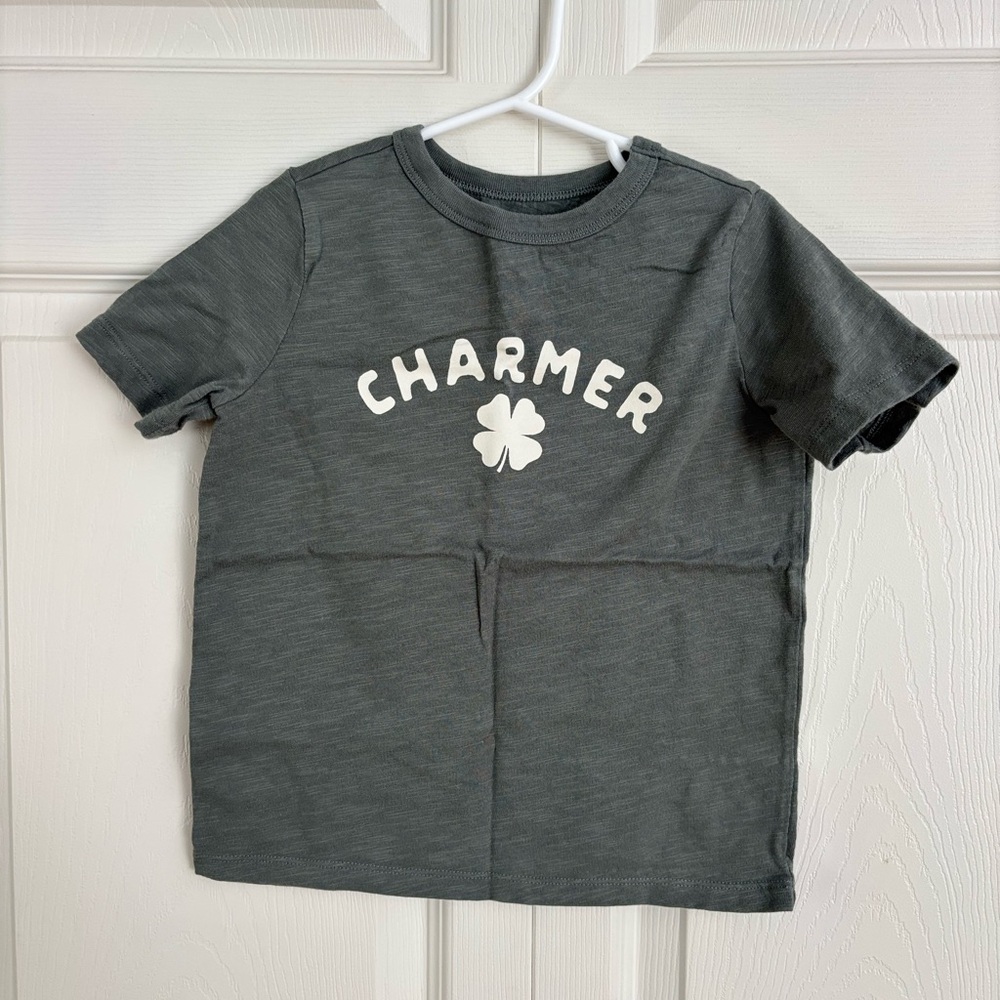 LC Lauren Conrad Charcoal 'Charmer' Kids Tee